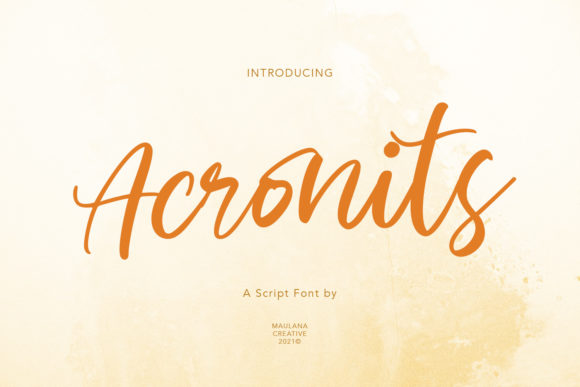 Acronits Font for Elegant Web Design