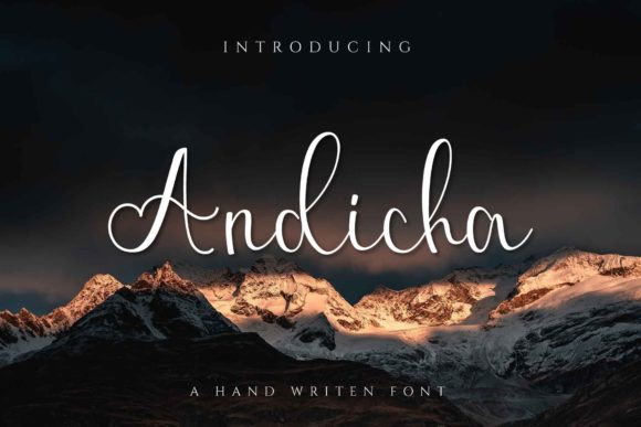 Andicha: A Refined Script Handwritten Font for Elegant Digital Branding