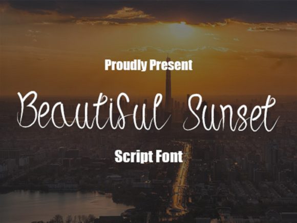 Beautiful Sunset Script Font for Elegant Editorial Design