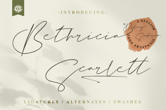 Bethricia Scarlett: Elegant Script Font for Modern Branding