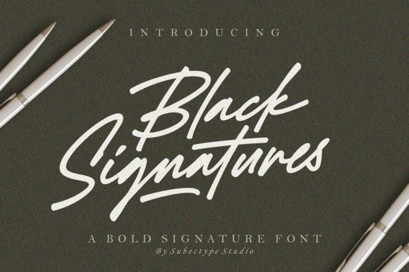 Black Signatures: A Distinct and Fashionable Script Font for Thoughtful Design