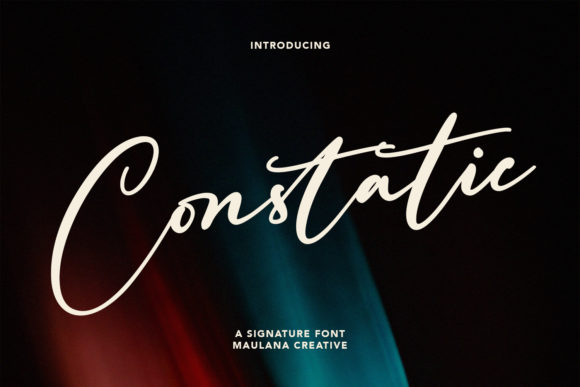 Constatic: A Contemporary Script Font for Elegant Editorial Design