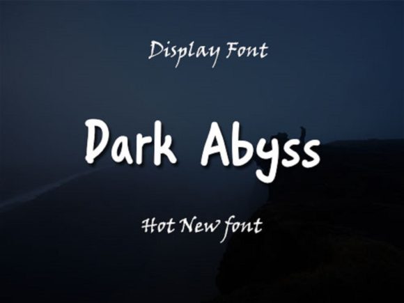 Dark Abyss: A Whimsical Script Font for Campaign Clarity