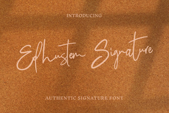 Edhustem Signature: A Thin, Fashionable Script Font for Thoughtful Design