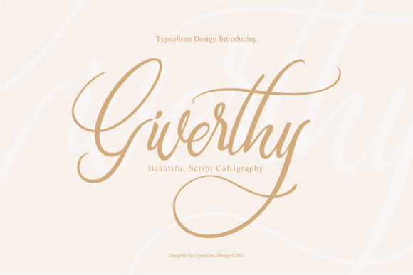 Giverthy: An Elegant Script Font for Modern Brand Identity