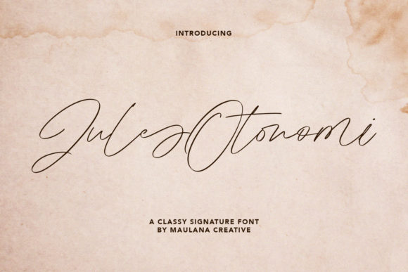 Jules Otonomi: A Refined Script Font for Editorial Elegance
